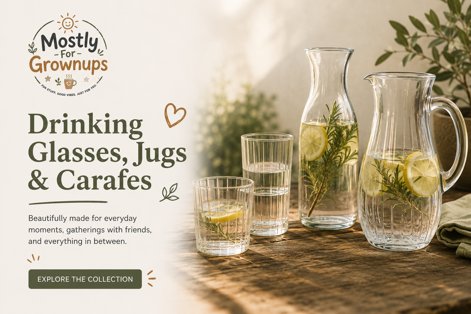 Drinking Glasses, Jugs & Carafes
