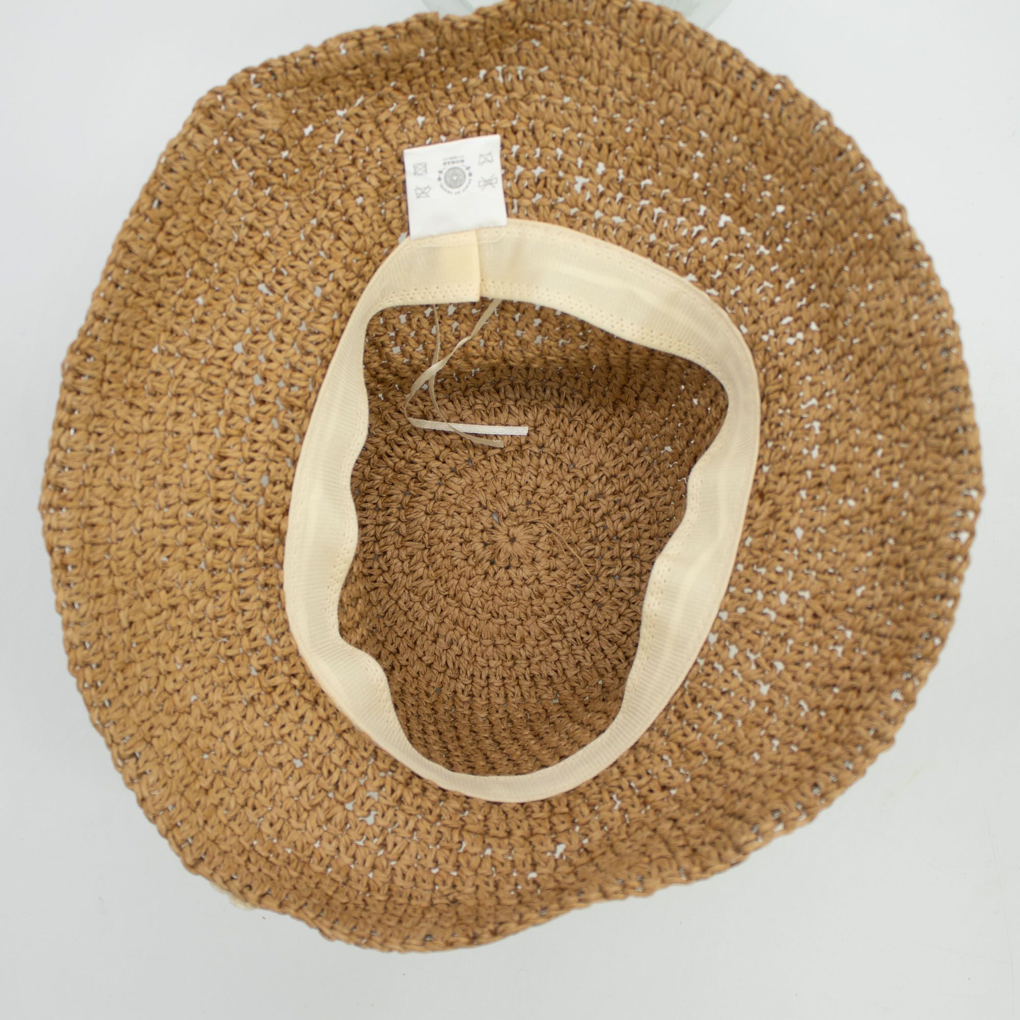 Nomad Sari Floppy Straw Sun Hat - Coffee & Daisies